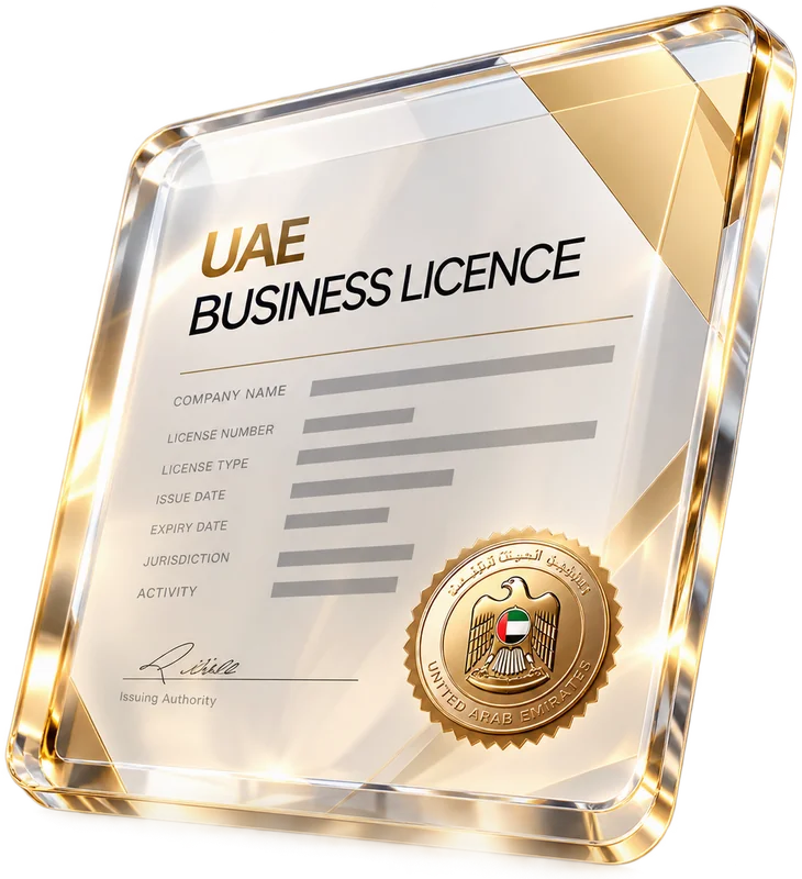 UAE business licence plaque